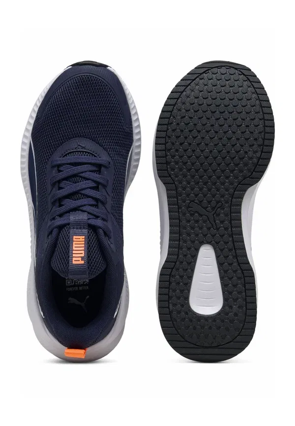 Кроссовки с текстильным верхом Flyer lite 4 Puma, Navy, White, белый/темно-синий — фото 3