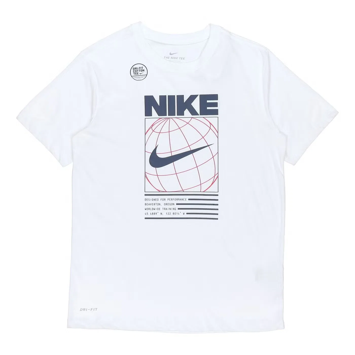 Футболка спортивная с принтом Nike, белая