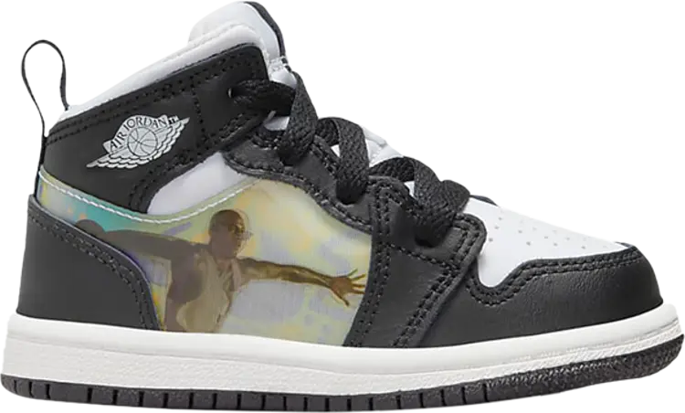 

Кроссовки Air Jordan 1 Mid TD Hologram, черный