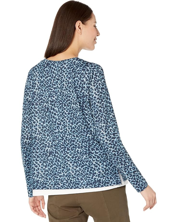 

Топ Elliott Lauren Spot On Double Layer Animal Print Top, синий