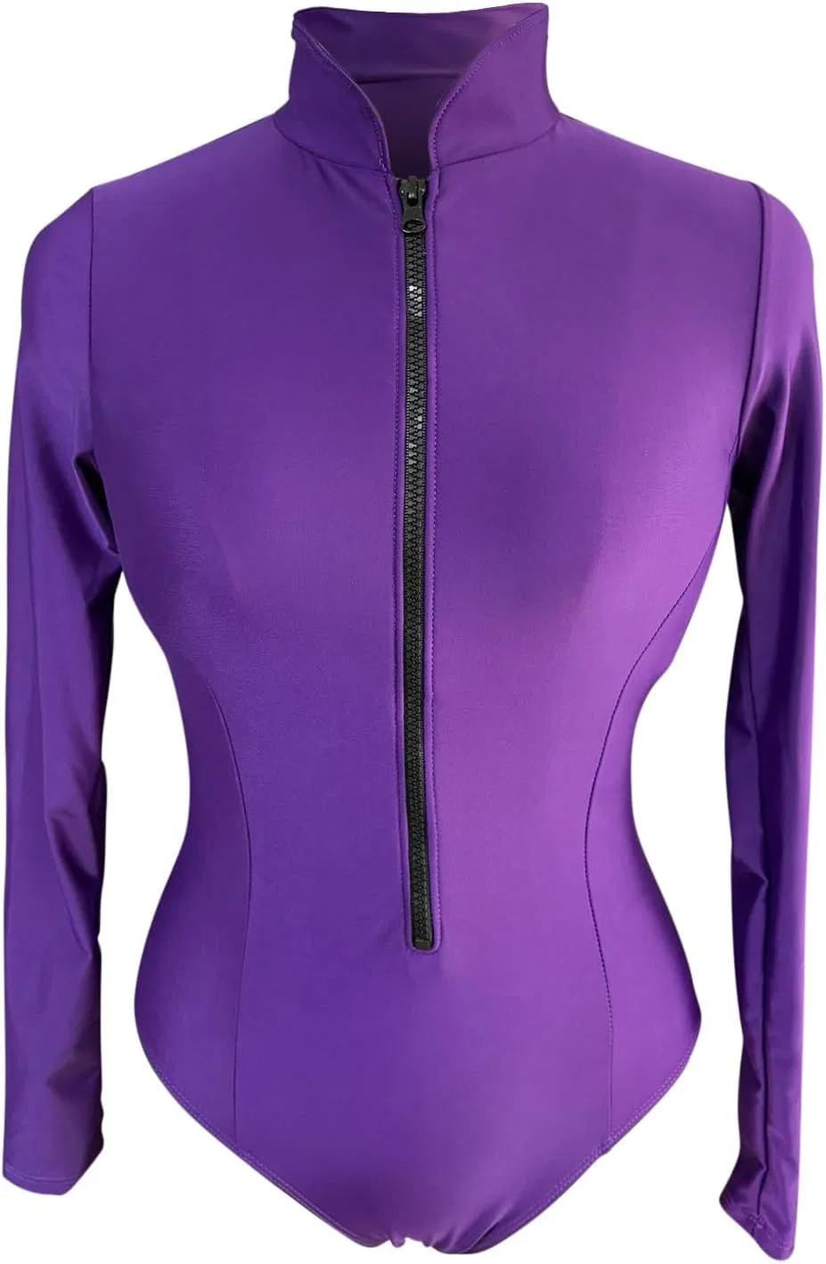 Женский купальник слитный с длинным рукавом UV Protection Zip, Purple