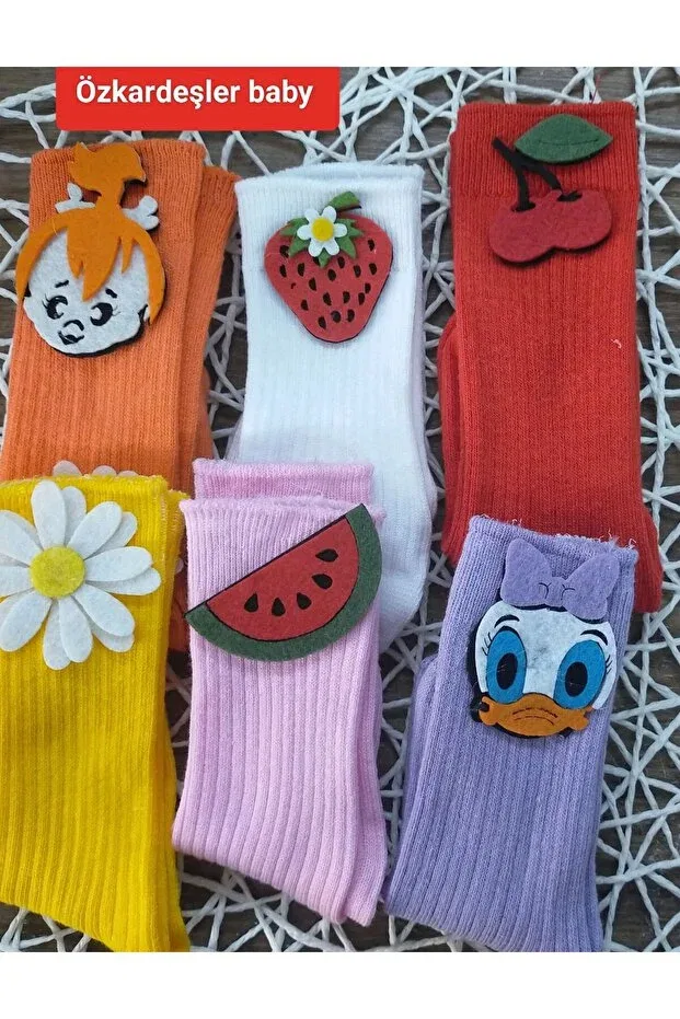 Детские носки для новорожденных хлопковые набор 6 пар Özkardeşler Baby, Multicolor