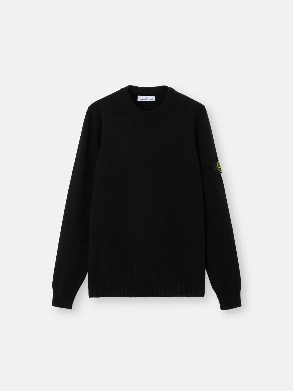 Мужской свитер Stone Island Regular-fit Crewneck With Ribbed Trims, черный — фото 2