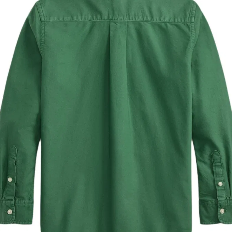 Детская рубашка свободного кроя с отложным воротником Polo Ralph Lauren, Green — фото 4