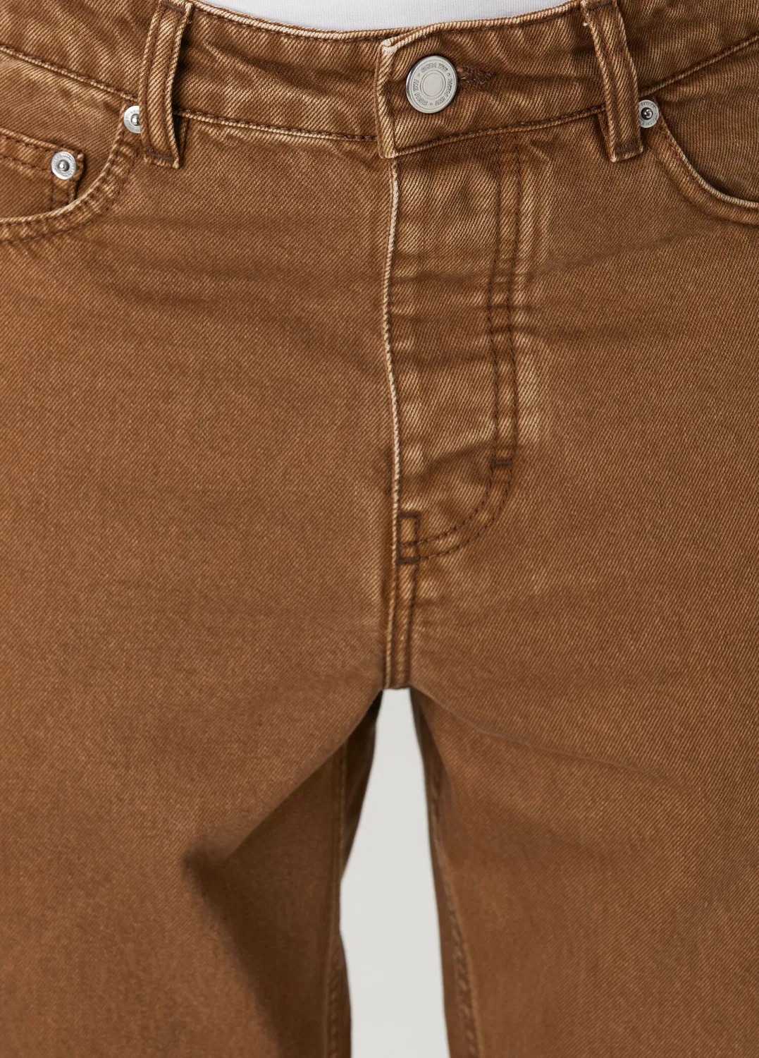 Джинсы Tapered Fit Ami Paris, taba — фото 4