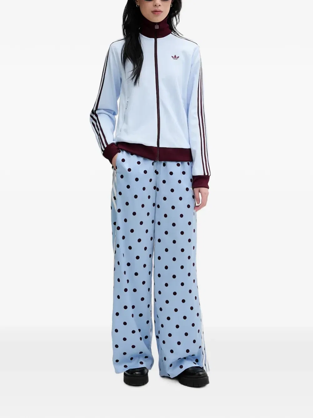 Трек-куртка с боковыми полосками Adidas, синий — фото 2