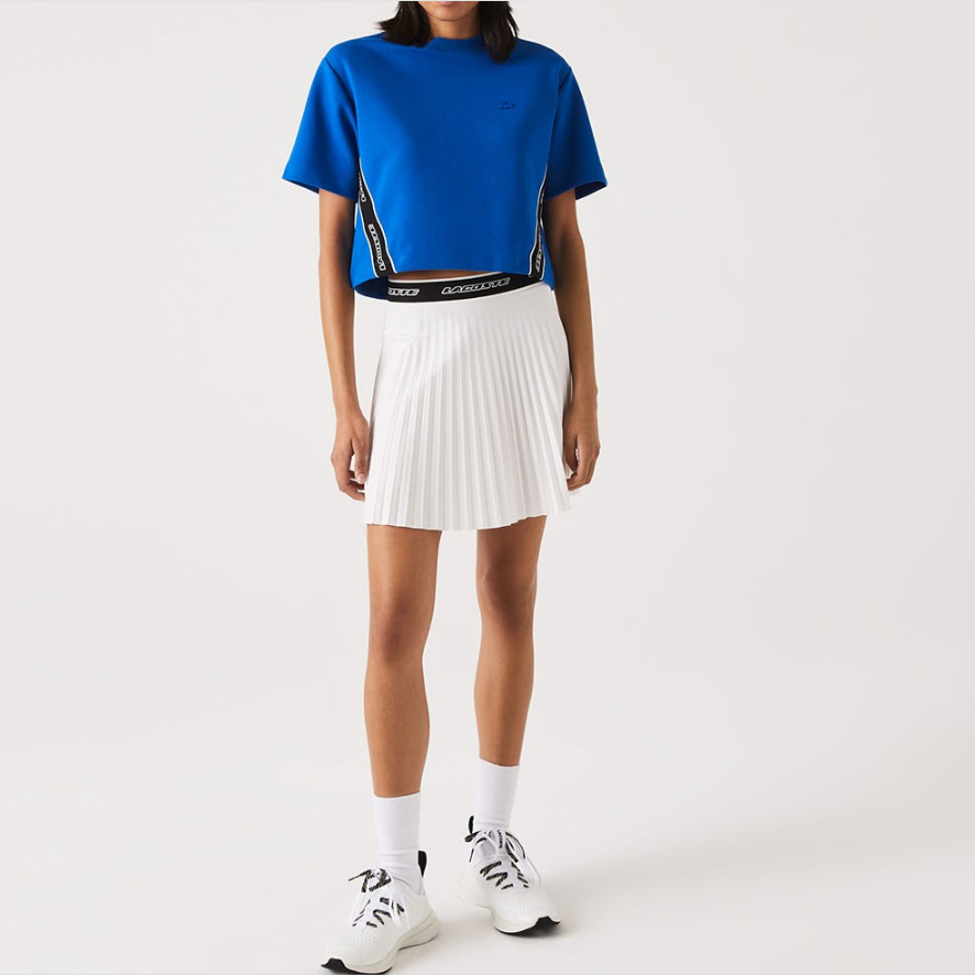 Юбка LACOSTE FW22, классический стиль, белый цвет — фото 3