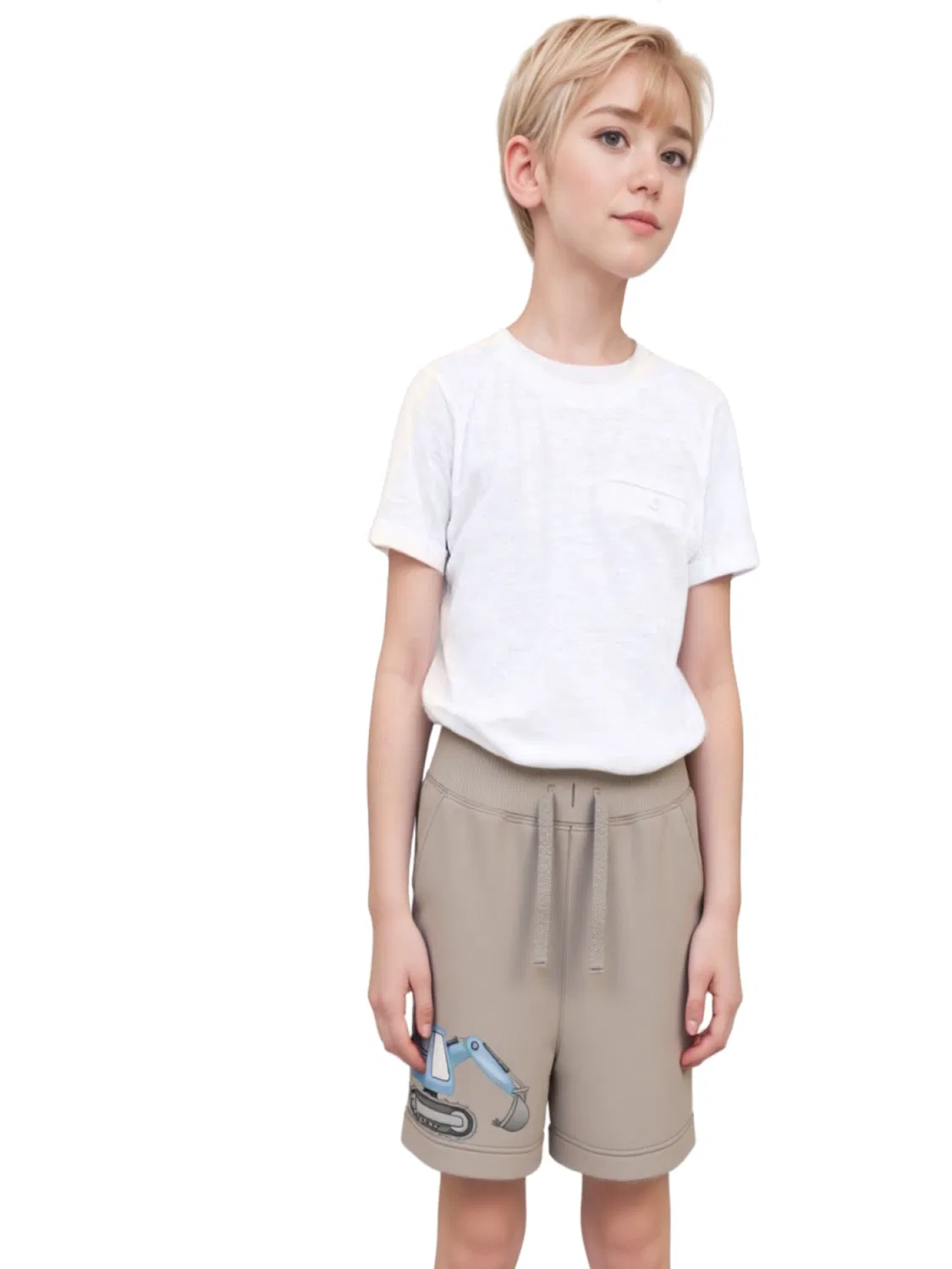 Шорты Name It Regular Pants Jaso серого цвета — фото 3