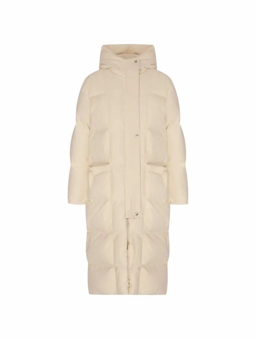 

Удлиненный стеганый пуховик Jil Sander, бежевый