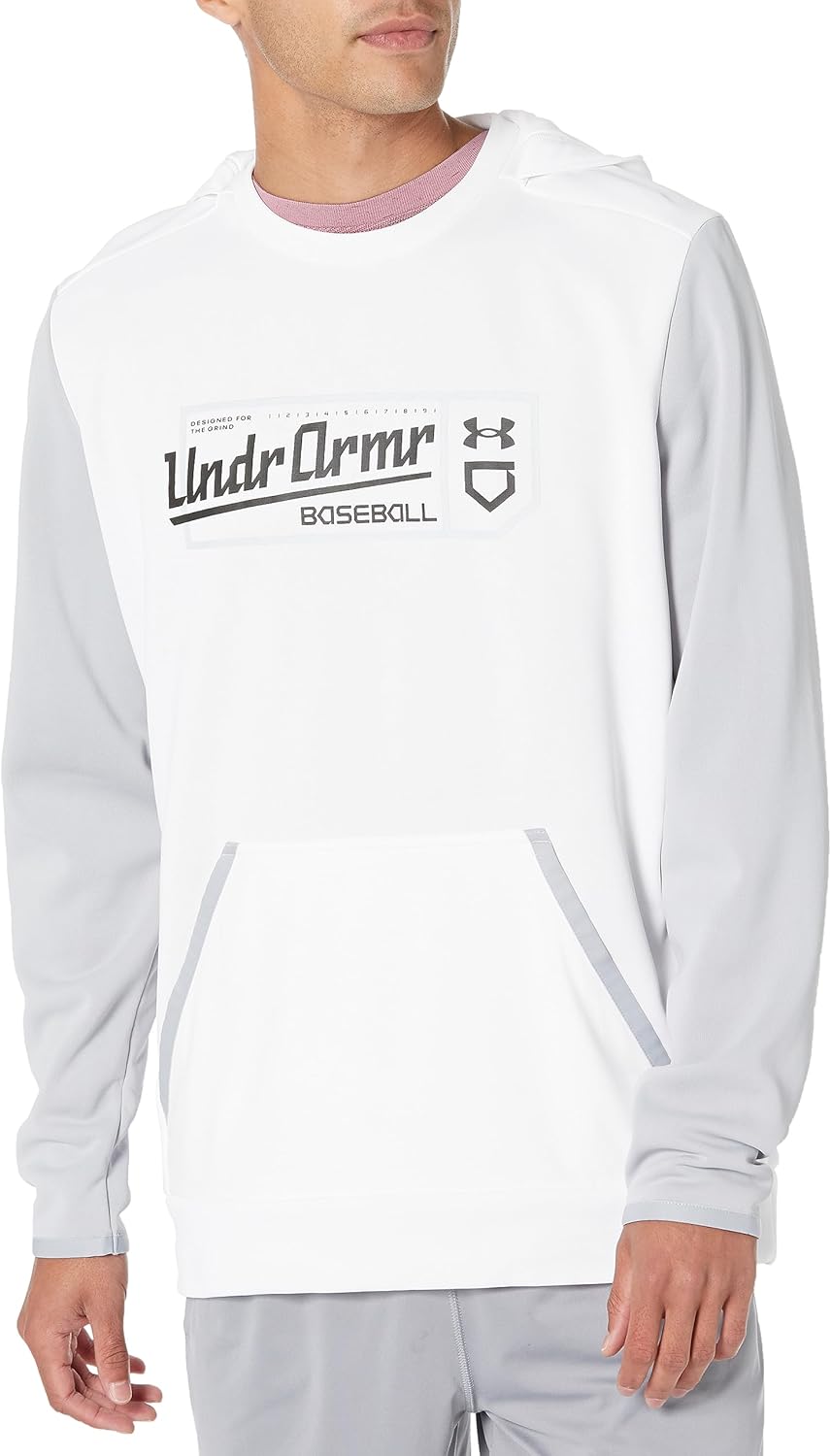 

Under Armour мужская бейсбольная худи с принтом: 1379959, (100) White/Mod Gray/Black