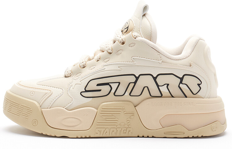 Кроссовки STARTER Skateboarding Shoes Men Low-top Beige, цвет Off White — фото 3