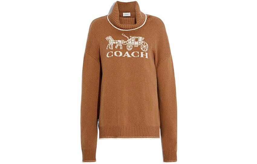 

Кашемировый свитер женский оранжевый Coach