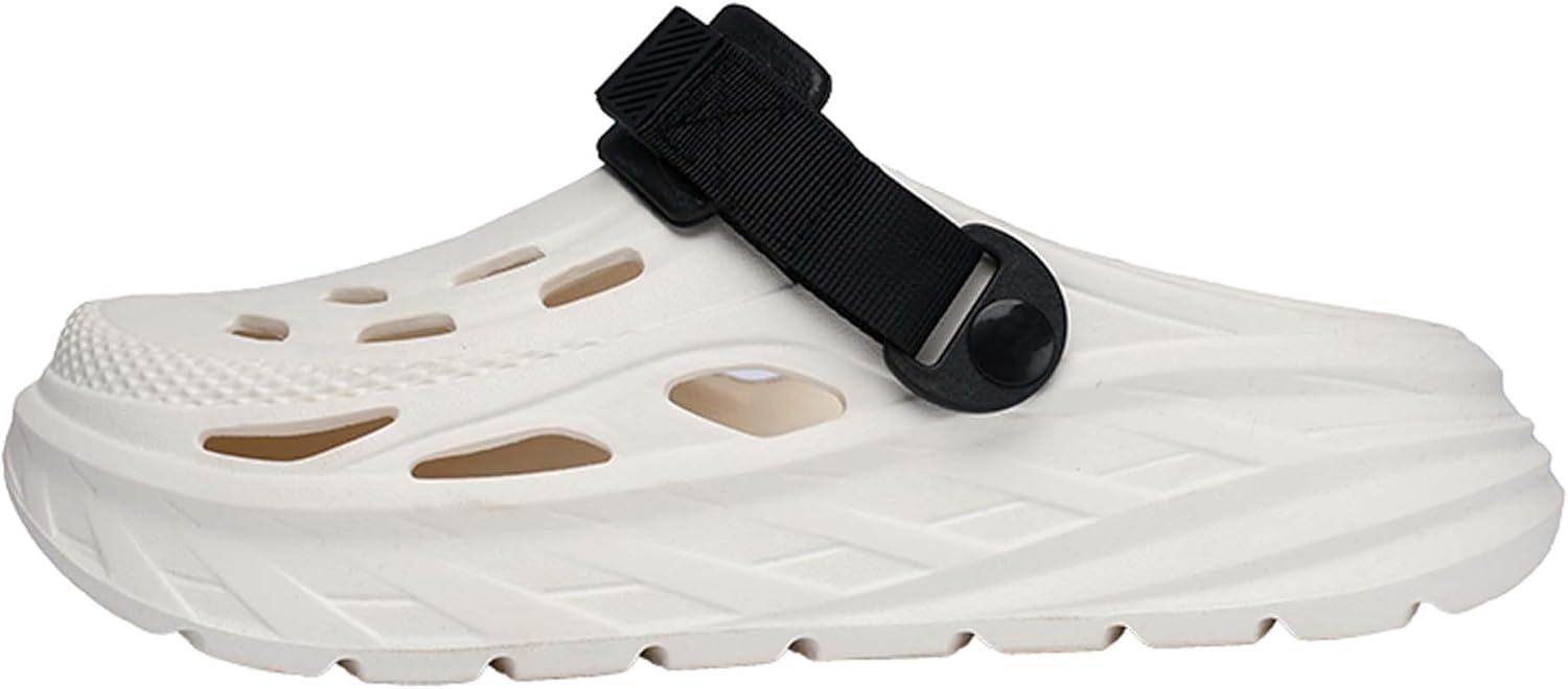 

Мужские обувь с толстой подошвой и отверстиями, две пары стильных шлепанцев, дышащие пляжные тапочки Generic, белый