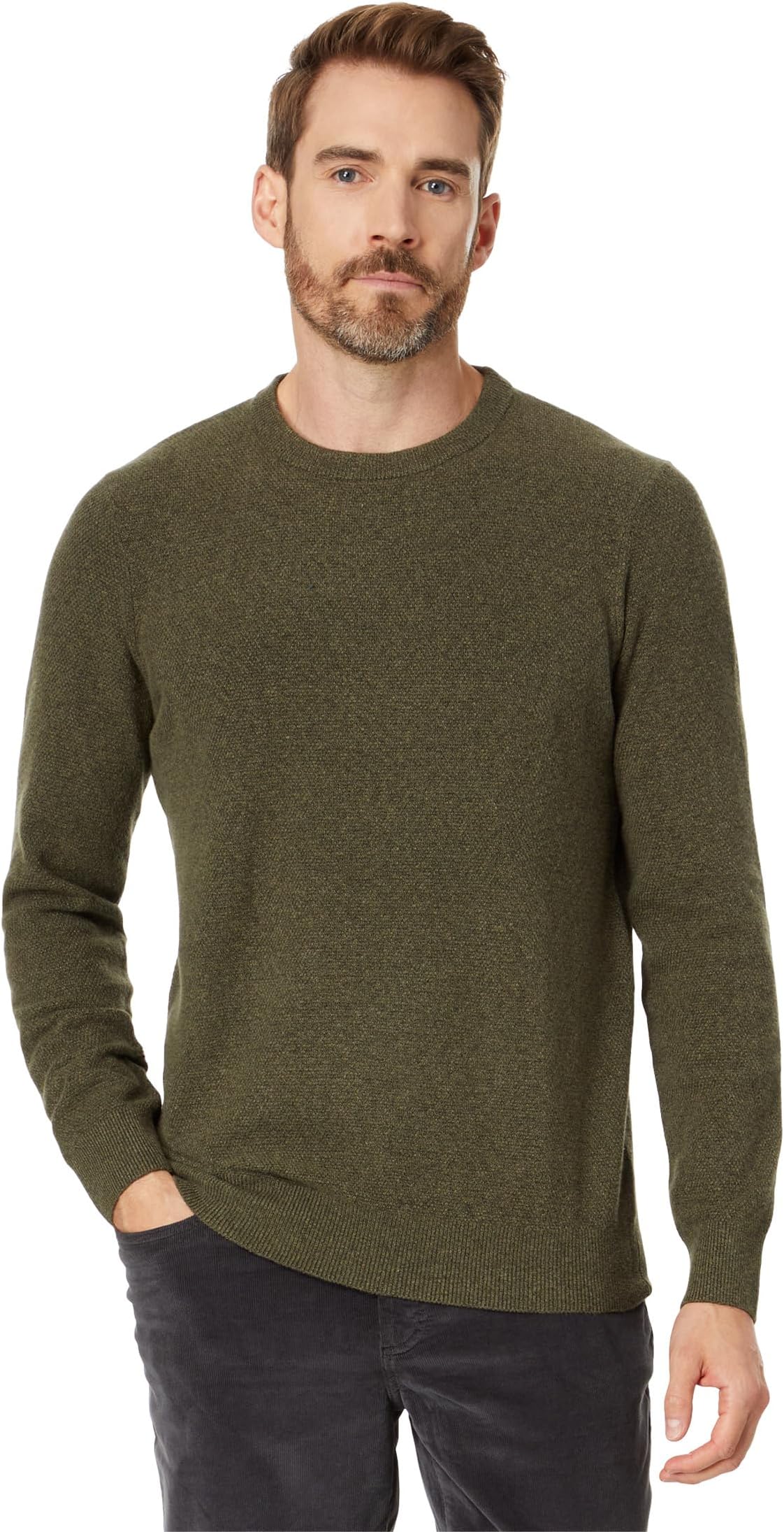 

Свитер Faherty Jackson Crew Sweater, цвет Olive Heather 1