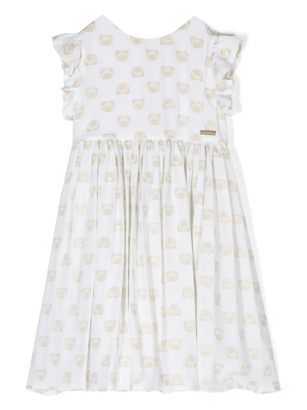 

Платье с принтом Teddy Bear Moschino Kids, белый