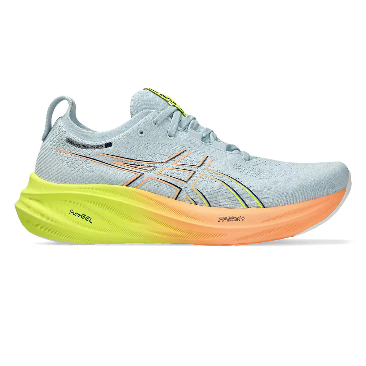 

Мужская GEL-NIMBUS 26 PARIS Asics Беговая обувь, серый/желтый