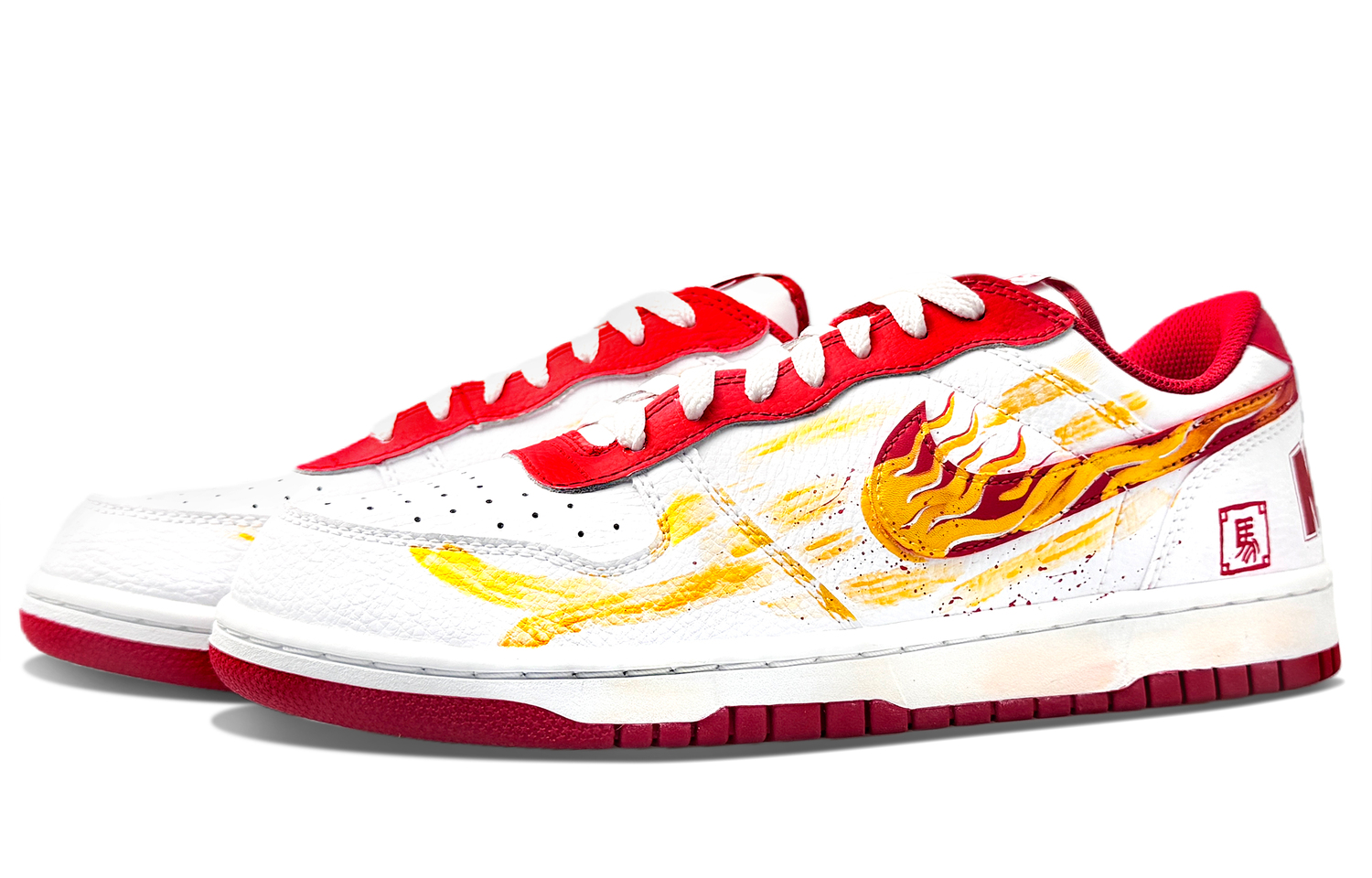 Nike Кроссовки для скейтбординга Big Abrasion Resistant Low top мужские White Gold — фото 4