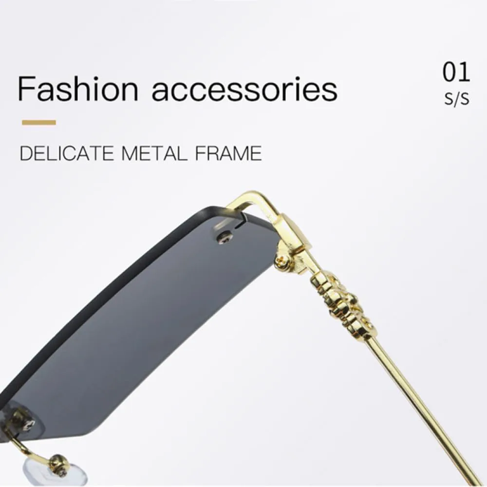 

Солнцезащитные очки LVTFCO с красными линзами, без оправы, мужские, в стиле ретро, ​​желтые, прямоугольные, маленькие, женские, зеленые, металлические, Mty173 Red