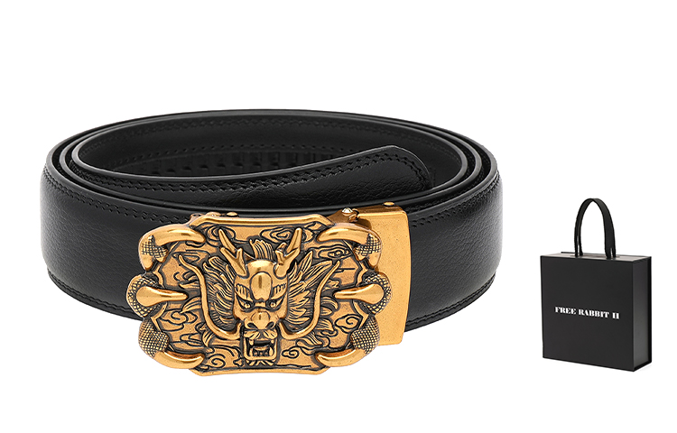 

FREE RABBITⅡ Кожаный ремень унисекс, Gold+Box Limited Edition