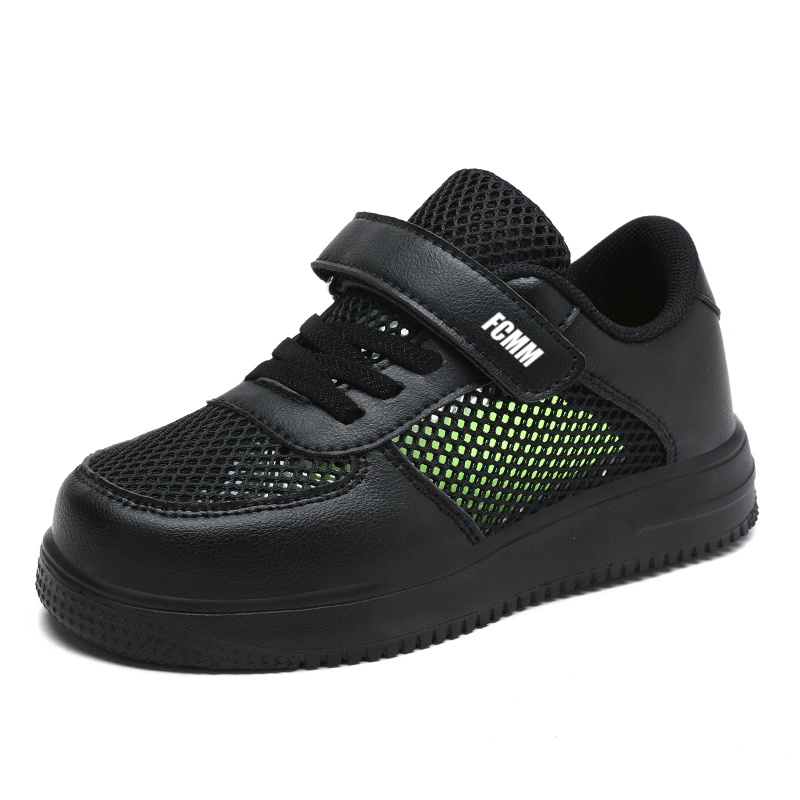 

Прочные дышащие низкие повседневные кроссовки для детей FCMM, черный