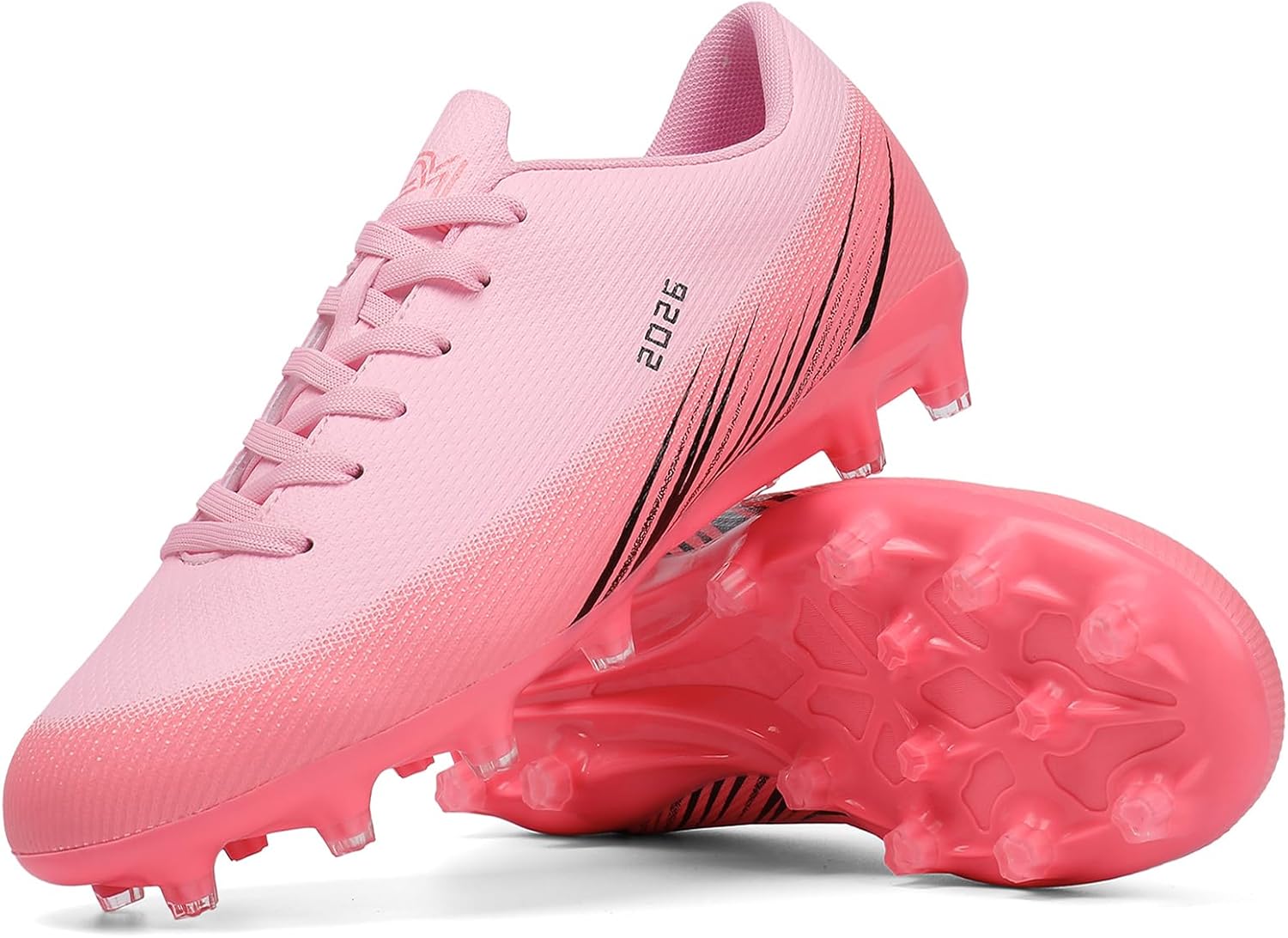 

Мужские футбольные бутсы, женские футзальные кроссовки, широкие бейсбольные кроссовки для травы, взрослые и детские регбийные кроссовки, большие и маленькие шипы, футбольные бутсы AG TF Godlark, розовый