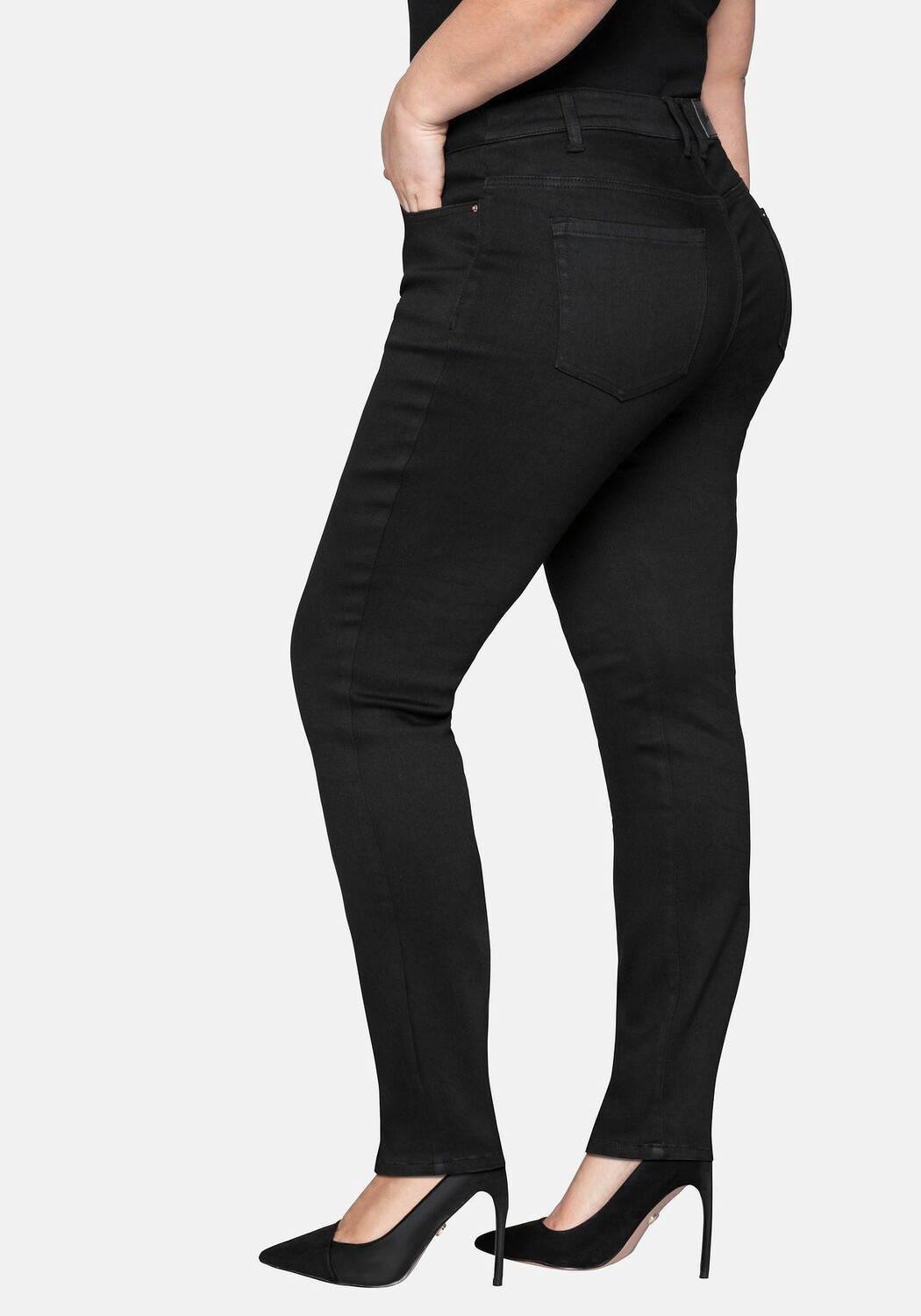 

Джинсы скинни с бодиформирующим эффектом sheego, цвет Black Denim