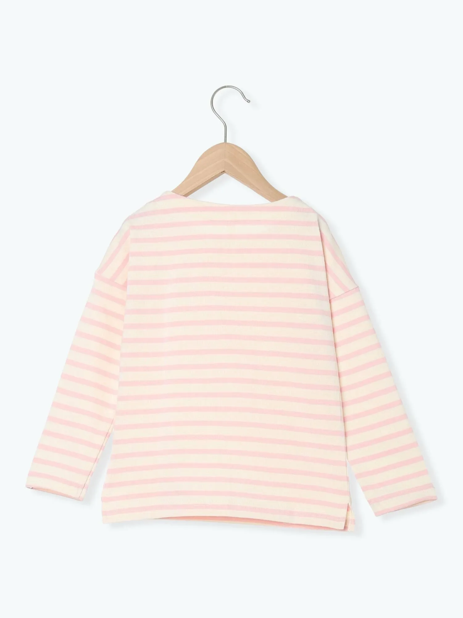 Полосатая блузка с вышивкой в виде ежика Samansa Mos2 Lagom, pink — фото 3
