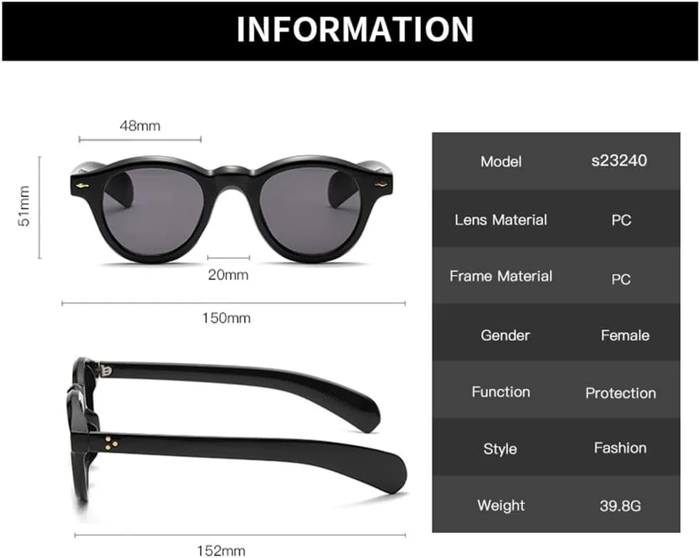 

Круглые панк-солнцезащитные очки для мужчин и женщин с защитой от УФ-излучения UV400 и заклепками, для езды на велосипеде и вождения, зелено-черные UYPTK, Green Black