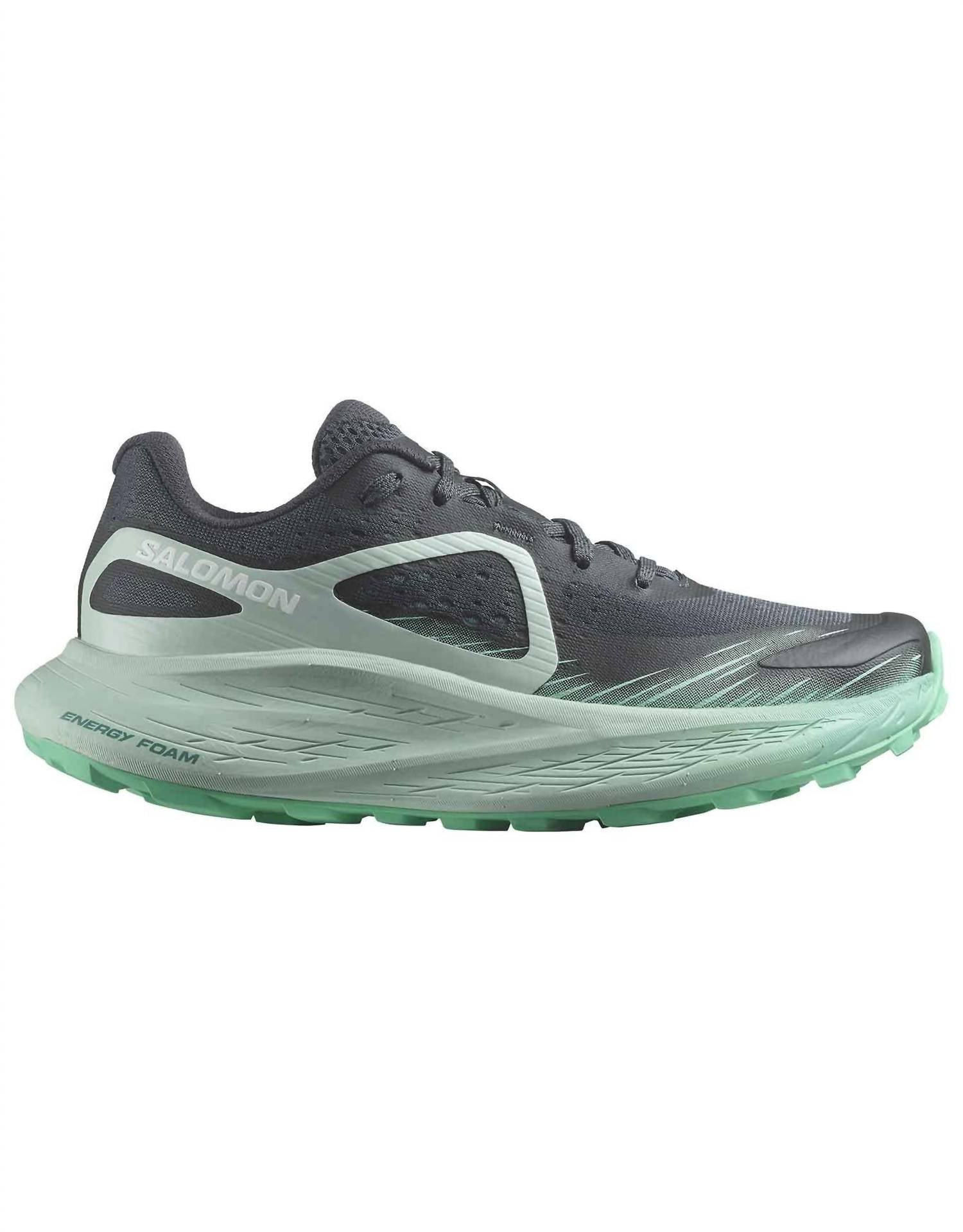 Женские кроссовки для бега Glide Max Tr - B в цвете эбони / голубой туман / какаду SALOMON