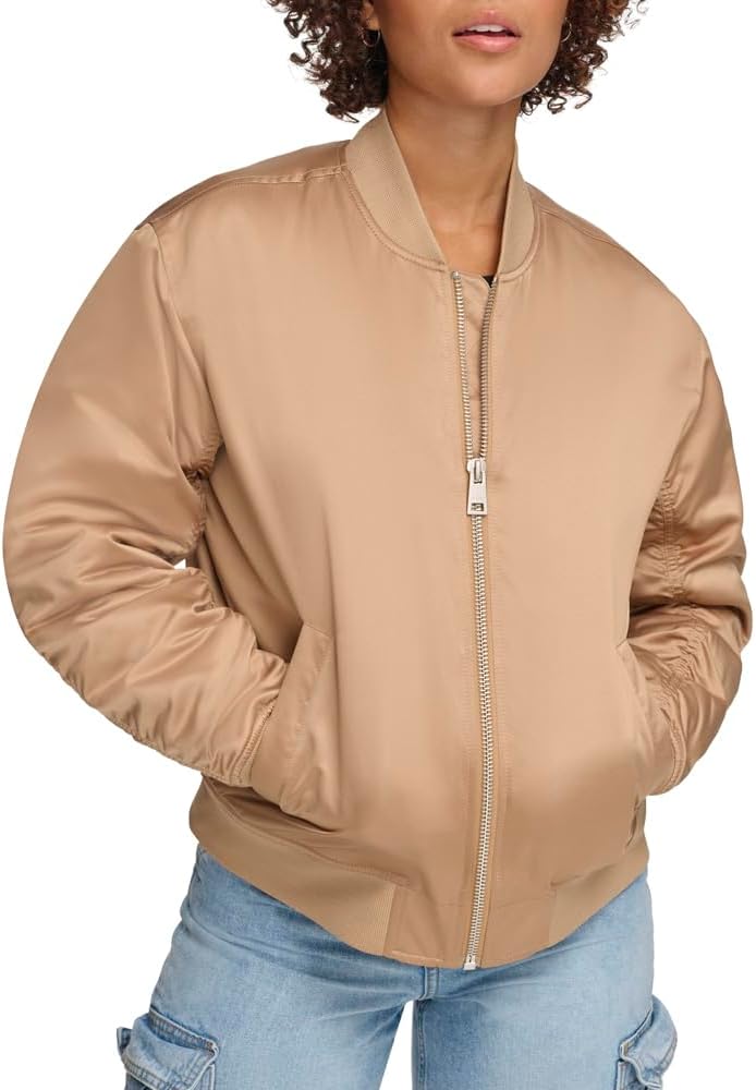 

Женская свободная куртка-бомбер Levi's на молнии, светло-коричневый