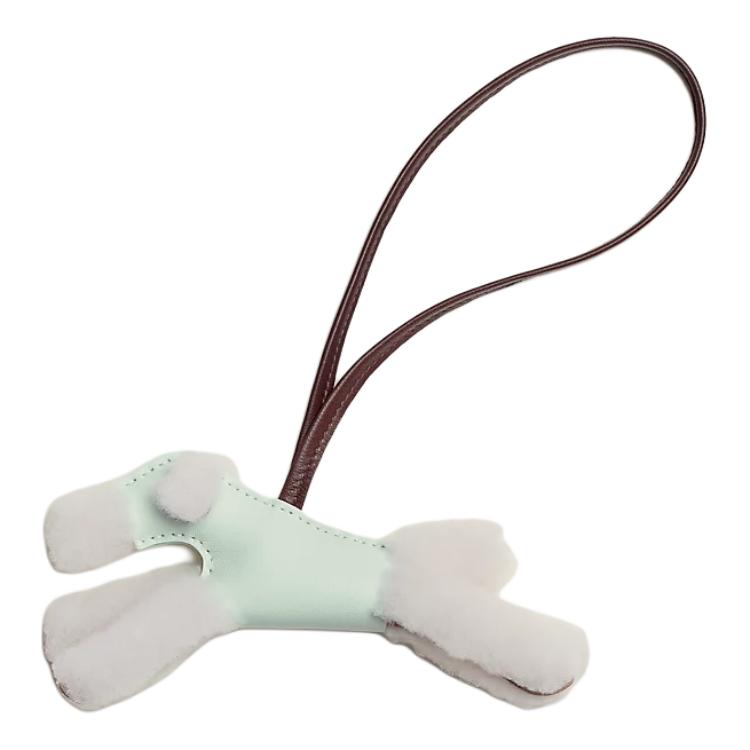 

HERMES Женский подвес из мериносовой шерсти и овчины бежевый, Beige