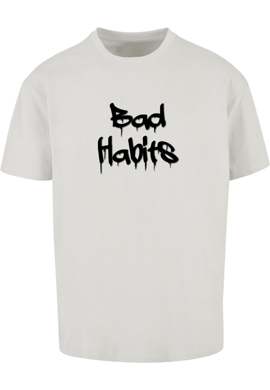 

Футболка Merchcode BAD HABITS, светло-серый