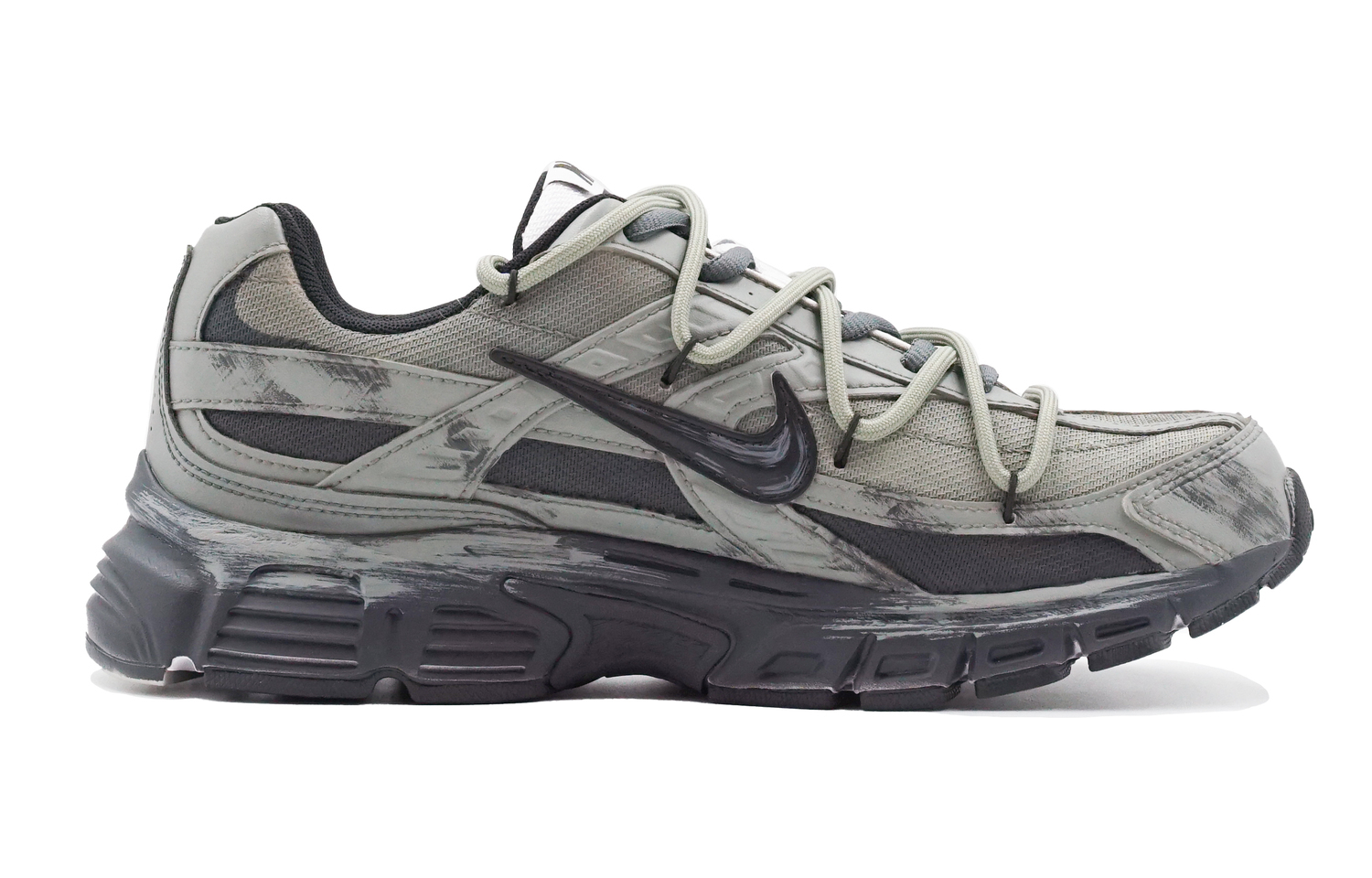 Инициатор устойчивые к истиранию низкие кроссовки Unisex серо- Nike, зеленый — фото 4