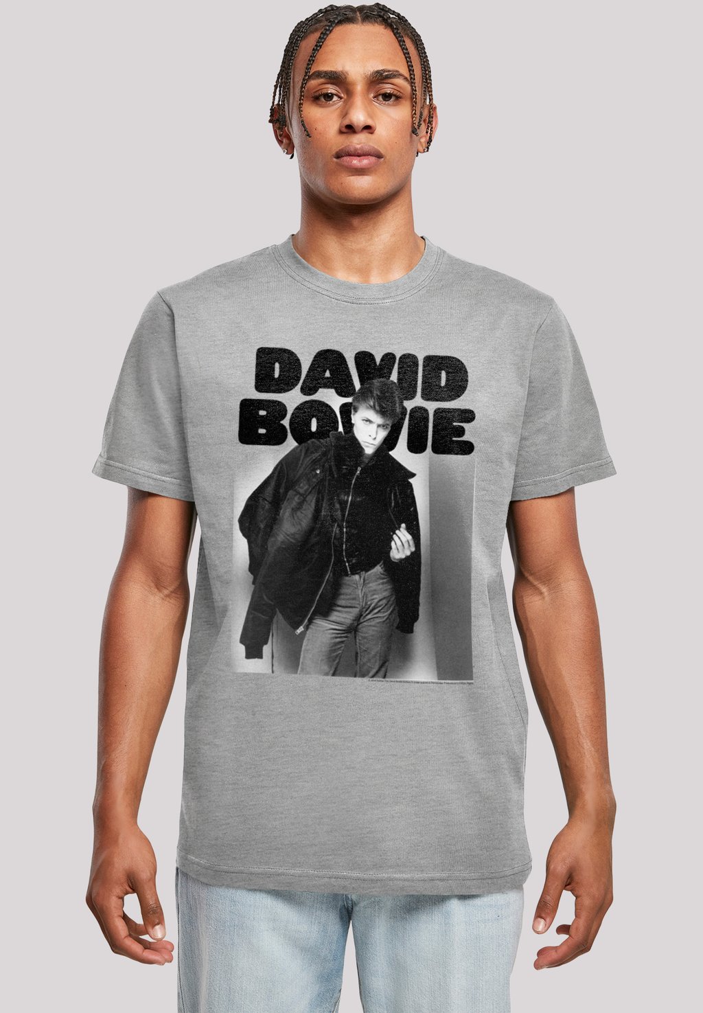 

Футболка с принтом DAVID BOWIE PHOTOGRAPH F4NT4STIC, серый