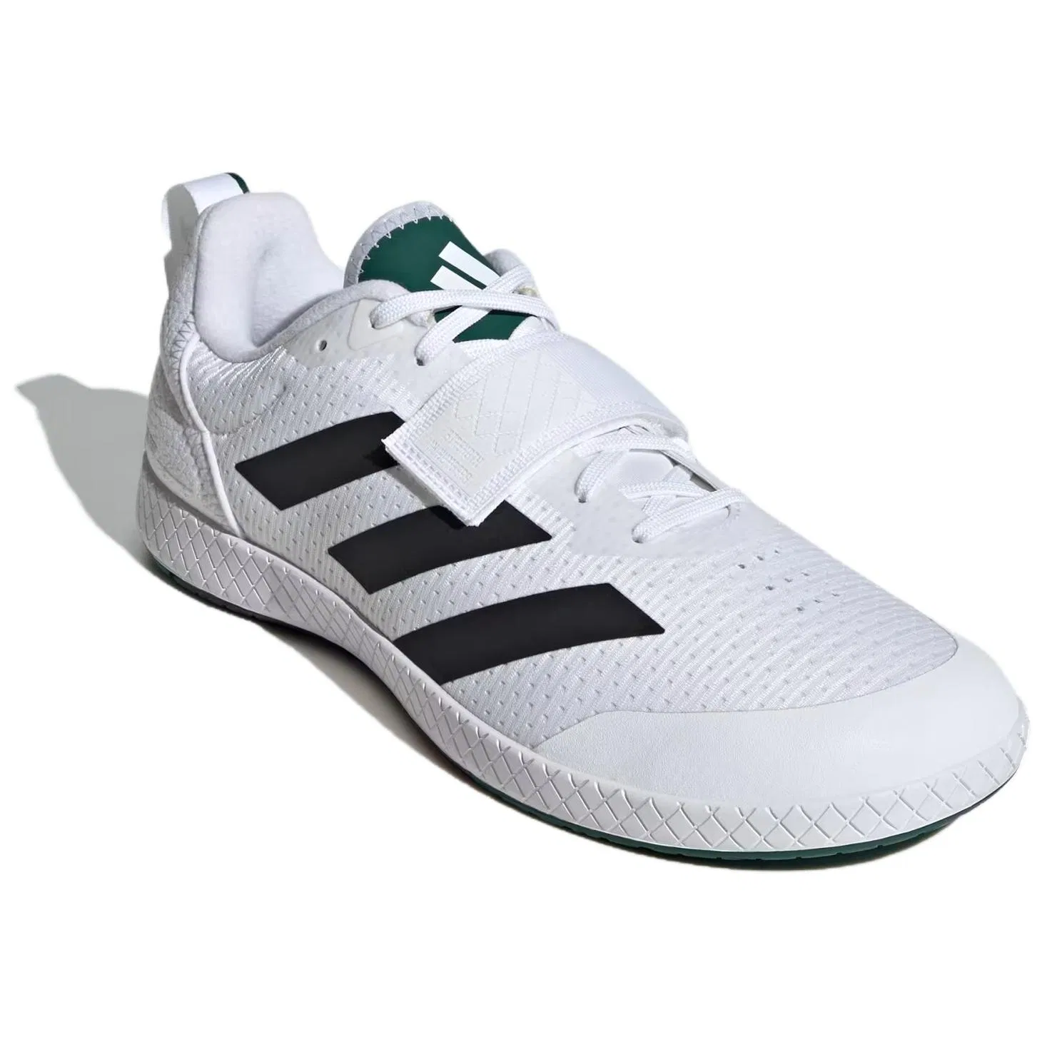 Кроссовки для тяжелой атлетики Adidas Cloud White/Core Black/Preppy Green — фото 4