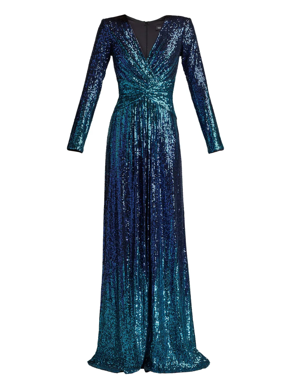 

Платье Evona с длинными рукавами и пайетками Tadashi Shoji, синий