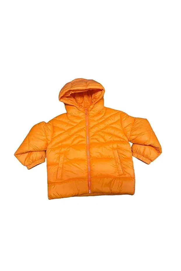 Детское пальто для девочек хлопковое Benetton, Orange