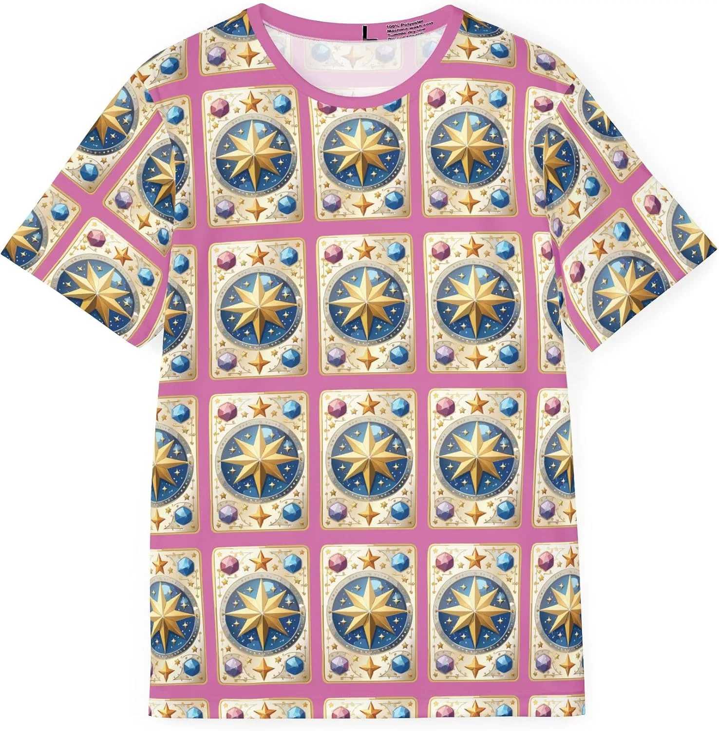 Мужская футболка с принтом карточной колоды, Multicolor