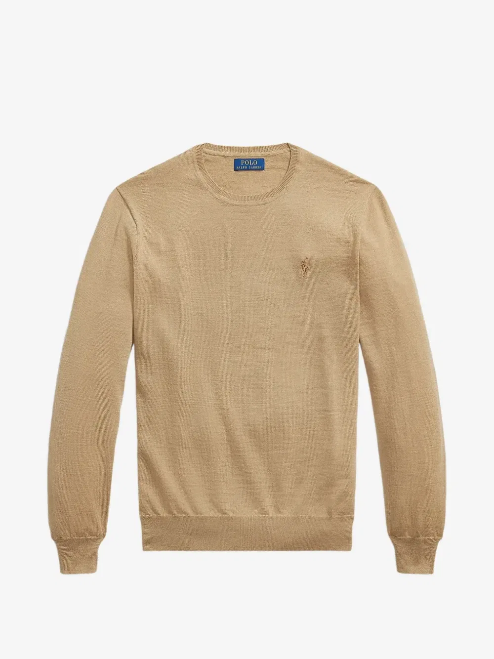 Свитер из стираемой шерсти с круглым вырезом POLO RALPH LAUREN, бежевый