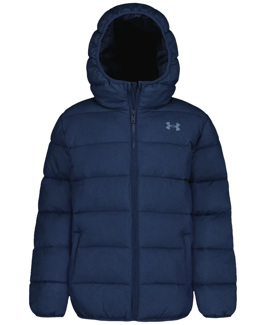 Детская куртка-пуховик с капюшоном и принтом Under Armour, Navy