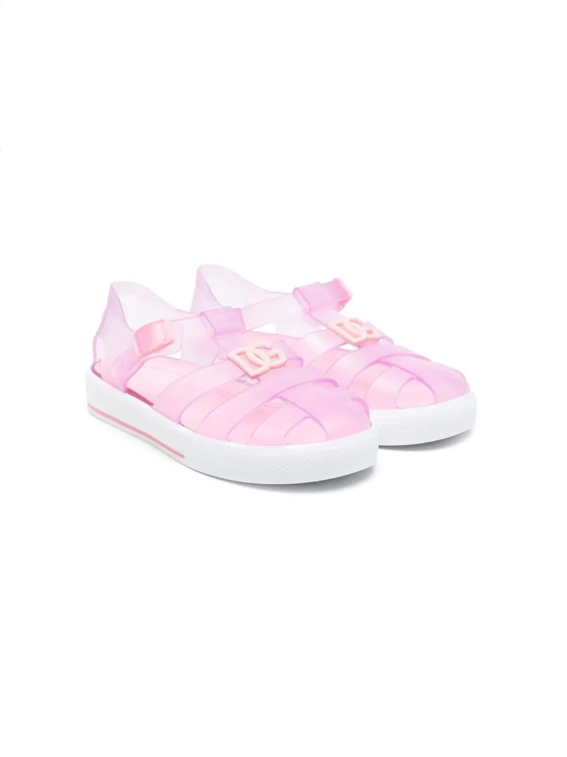Сандалии с логотипом Dolce & Gabbana Kids, розовый
