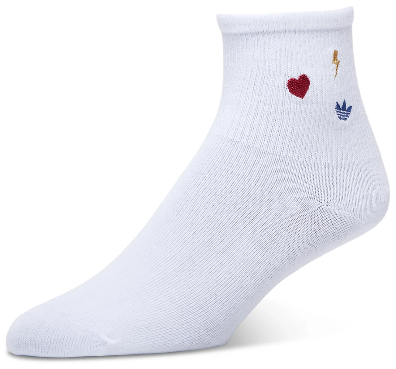 Женские носки с принтом, комплект из 3 пар, adidas, White Blue — фото 4