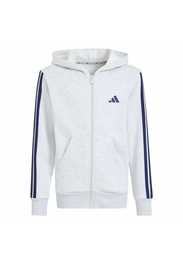 Детская толстовка унисекс на молнии Adidas Performance, темно-синий/светло-серый
