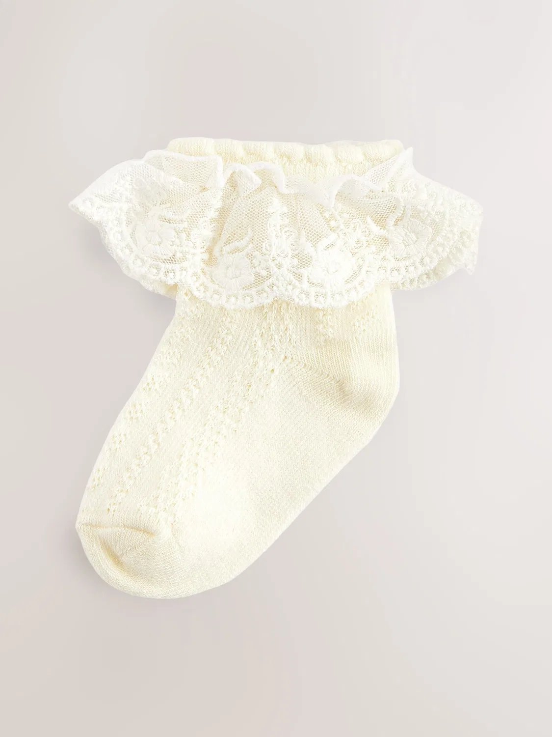 Носки, кружевные, Cream Occasion Lace Socks Next, кремовый