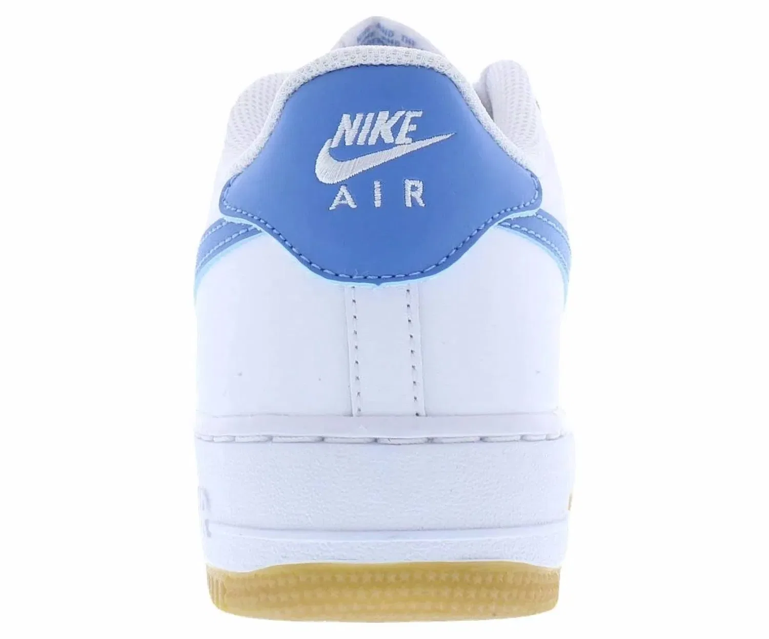 Детские кроссовки Nike Air Force 1 из кожи, White/Gum Light Brown/Blue Beyond — фото 3