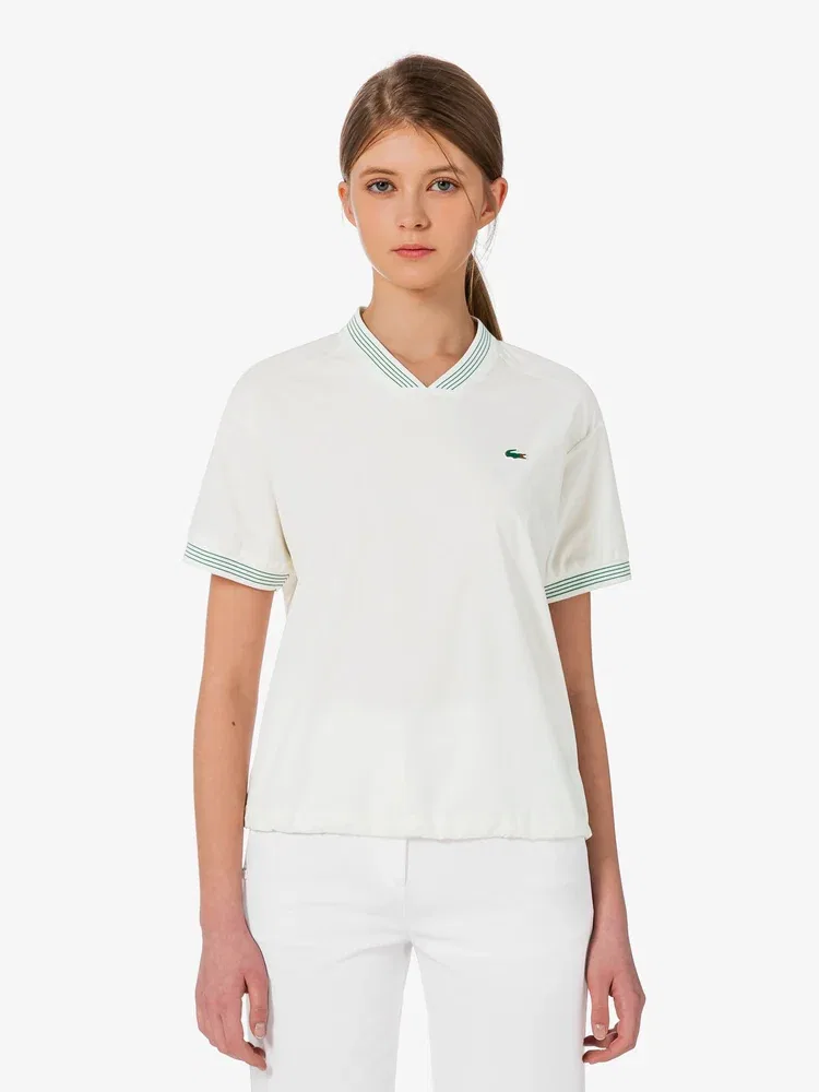 Футболка LACOSTE Woven Piste, White