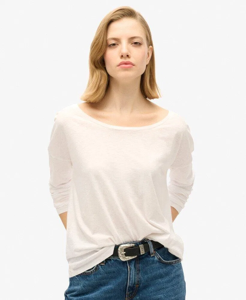 Женский лонгслив с длинным рукавом Superdry, Weiß