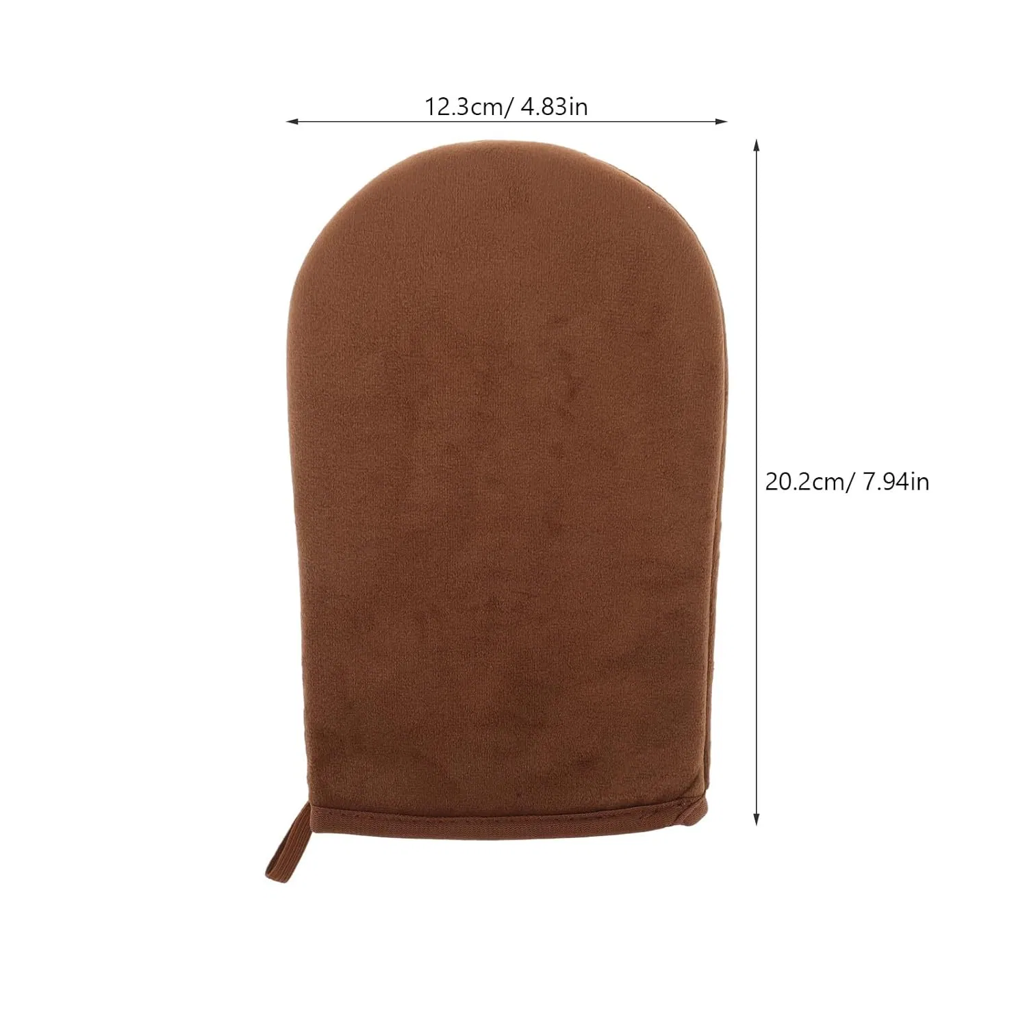 Перчатка для автозагара Healvian, фланель и губка, 20.2x12.3x1 см, Brown — фото 2