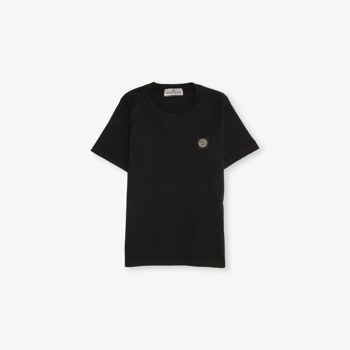 Хлопковая футболка с логотипом и нашивкой, размер 4-14 лет Stone Island, черный