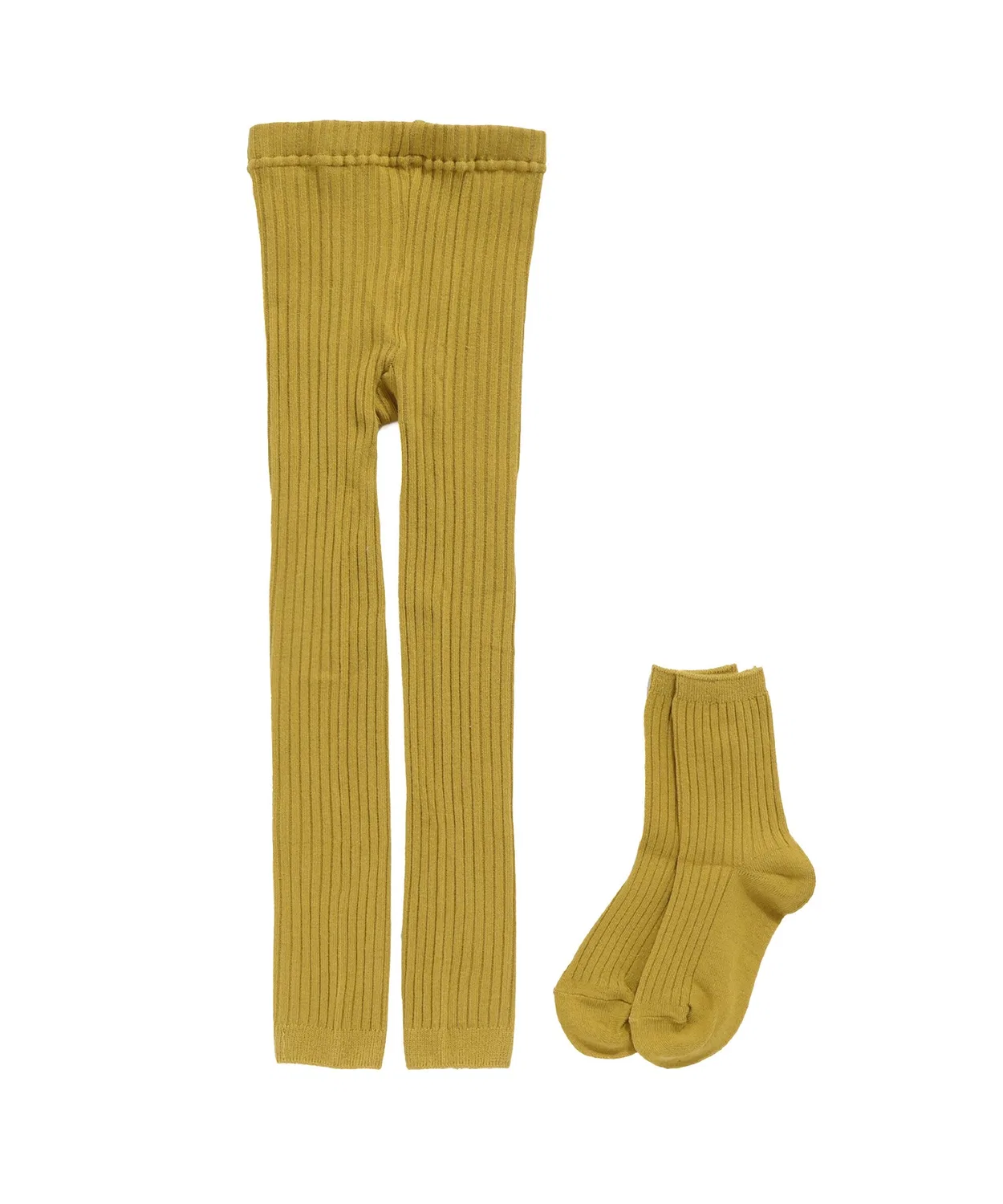 Детские колготки-леггинсы однотонные с брендовым логотипом MAKE YOUR DAY, Yellow